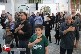 قدح قدح اشک در عزای خادم الرضا| زادگاه دکتر امیرعبداللهیان داغدار شهادت دلدادگان خدمت