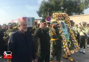 تشییع پیکر شهید "علی دشت&zwnj;بوری" از شهدای تروریستی راسک در بوشهر