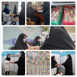 توزیع 160 پک میوه توسط گروه جهادی دخترانه ثواب ماندگار