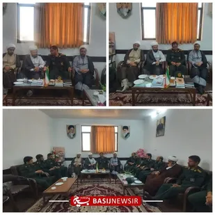 دیدار کارکنان ناحیه مقاومت بسیج سپاه خوسف با امام جمعه شهرستان