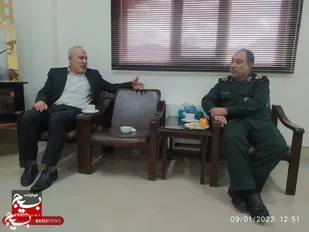 دیدار دکتر ناصر ابوشریف با فرمانده سپاه انصارالرضا علیه السلام خراسان جنوبی