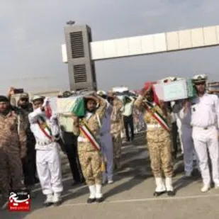 آئین استقبال از پیکر مطهر۲۲ شهید تازه تفحص شده دوران دفاع مقدس