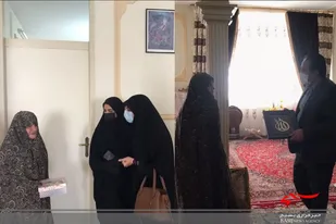 دیدار خواهران خادم الشهداء دامغان با همسر شهید محمد اسماعیل نوری