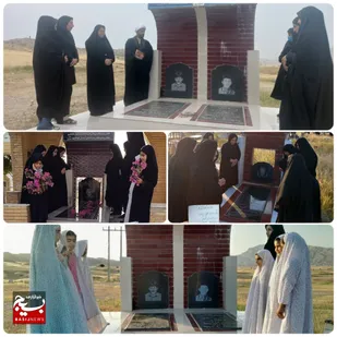 غبارروبی گلزار شهدا در لالی به مناسبت هفته عقیدتی سیاسی