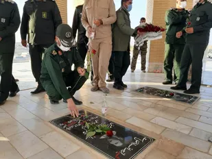 تجدید میثاق فرمانده سپاه سلمان سیستان و بلوچستان با شهدا