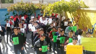 برگزاری مراسم صبحگاه "من یک سپاهی ام"در واحد پیشگام تبیان شاهرود+تصاویر