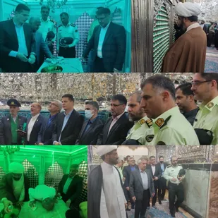 غبارروبی ضریح مطهر جعفربن موسی الکاظم (ع)