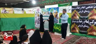 تجلیل از دختران محجبه روستای بازویی تنگستان توسط هیئت مذهبی امام رضا (ع)