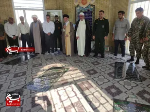 مراسم غبارروبی گلزار شهدای گمنام دیّر برگزار شد+ عکس
