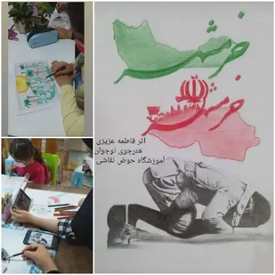 ورکشاپ نقاشی فتح خرمشهر در شاهرود برگزار شد