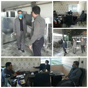 بازدید فنی و میدانی اعضاء کلینیک صنعت از واحدهای تولیدی شهرک صنعتی قائمشهر