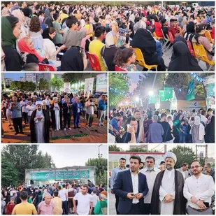 چهارمین شب و شب پایانی مراسم یک کیلومتری جشن بزرگ عید غدیر خم در شهرستان رباط کریم برگزار شد.