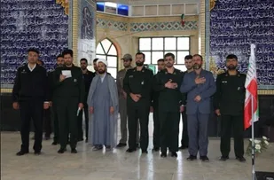 تجدید میثاق فرمانده ناحیه مقاومت بسیج بن با آرمانهای شهدا