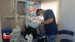 برپایی اردوی جهادی درمانی در روستا قلعه سرخ بخش نصرآباد