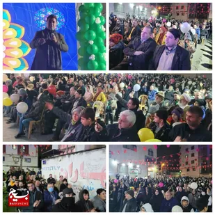 برگزاری جشن خیابانی در محوطه تکيه قمر بنی هاشم (ع) کفشگرمحله بابل