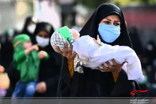 همایش شیرخوارگان حسینی در آستان امام زاده محمد کرج برگزار شد