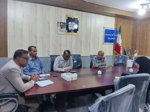 جلسه هماهنگی با ریاست آموزش و پرورش شهرستان درمورد  طرح شهید عجمیان رودان