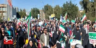 خروش مردم شهرهای خوزستان در راهپیمایی ۲۲ بهمن به روایت تصاویر