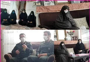 دیدار فرمانده سپاه پیشوا با خانواده شهید رحیمی