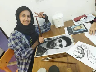 کارگاه و مسابقه نقاشی با موضوع " شهدای شاهچراغ " در باشت برگزار شد