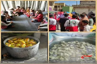 همت گروه جهادی حوزه شهیده سندگل در خدمت رسانی به سیل زدگان
