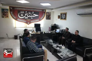 دیدار معاون روابط عمومی سپاه استان و مسئول سازمان بسیج رسانه استان البرز با فرمانده ناحیه مقاومت بسیج ساوجبلاغ