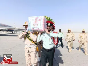 استقبال از پیکر شهید مرزبانی &laquo;سجاد صیامی&raquo; در مشهد