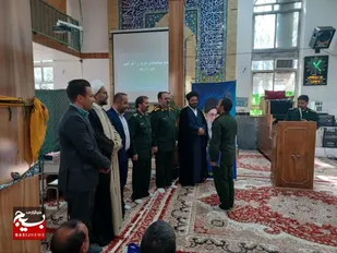 برگزاری تکریم و معارفه فرمانده حوزه بسیج مساجد مقداد بخش کالپوش شهرستان میامی
