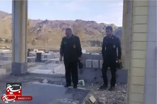 بازدید فرمانده ناحیه مقاومت بسیج سپاه ارزوئیه از حرم شهدای محمدآباد