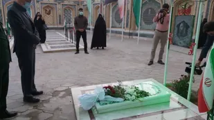 دیدار مسئولین کمیته جستجوی مفقودین با خانواده شهید جستجوگر نور حاجی قاسمی در بسطام