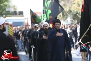 دسته عزاداری هیئت عاشقان ثارالله سازمان بسیج مستضعفین در مراسم عزاداری نیرو&zwnj;های مسلح در مصلی تهران
