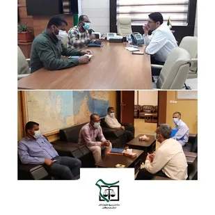 دیدار مسئول سازمان بسیج حقوقدانان استان هرمزگان با رئیس دفتر استانداری هرمزگان و فرماندار بندرعباس
