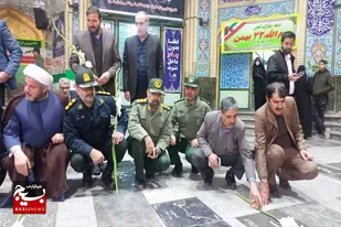 عطر افشانی مضجع شریف امامزادگان محمد و علی(ع) و مزار مطهر شهدا در نهاوند