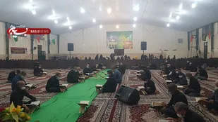 محفل انس با قران کریم در حسینیه ثارالله سپاه زرند برگزار شد