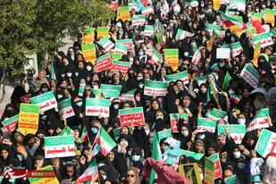 راهپیمایی چهل و چهارمین سالروز پیروزی انقلاب اسلامی در میناب برگزار شد