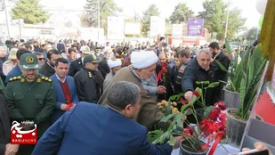 آیین گلبارن تمثال امام خمینی(ره) در درگز+تصاویر