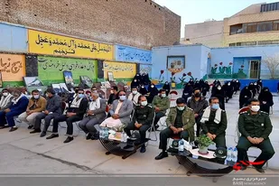 صبحگاه دانش آموزان دبیرستان دخترانه امام هادی حوزه مقاومت بسیج مطهره ناحیه یک آموزش و پرورش زاهدان