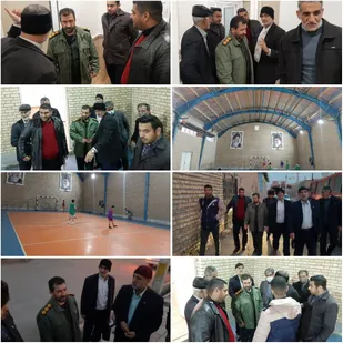 بازدید فرمانده سپاه پیشوا از سالن ورزشی شهدای روستای شوران