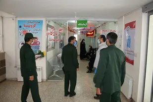دیدار فرمانده ناحیه سپاه سرایان با کادر درمانی بیمارستان امام علی(ع)