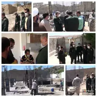 بازدید فرمانده سپاه پاسداران خوزستان از عملیات بازسازی مناطق زلزله زده مسجدسلیمان