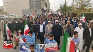 عظمت راهپیمایی ۲۲ بهمن در شهر چاه مبارک