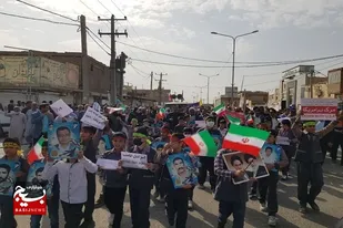 راهپیمایی باشکوه ۱۳ آبان روز ملی مبارزه با استکبار جهانی در روستاهای شهرستان زهک برگزار شد