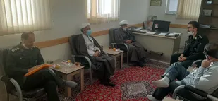 حضور مسئول دفتر نمایندگی ولی فقیه سپاه شاهرود در حوزه های بسیج خاتم و کربلا