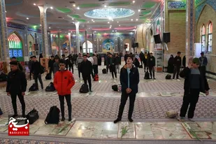 کاروان دانش آموزان پسر سرخه عازم راهیان نور شدند