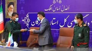 آیین تکریم و معارفه  مسئول سازمان بسیج حقوقدانان هرمزگان برگزارشد