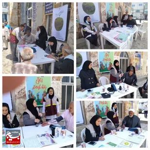 بر پایی ایستگاه سلامت بمناسبت هفته سلامت در عباس آباد