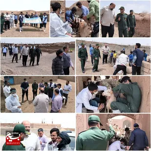 &nbsp;ارائه خدمات جهادی دامپزشکی در روستاهای محروم گناباد