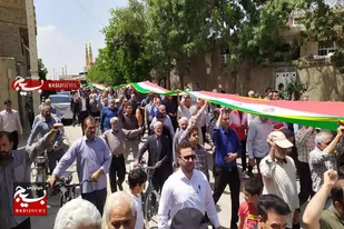 راهپیمایی مردم انقلابی دیار آیت الله بهاری و اعلام انزجار از اقدام تروریستی رژیم صهیونیستی