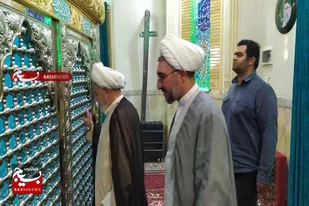 زیارت مرقد مطهر آیت الله بهاری توسط حجت الاسلام سعیدی شاهرودی