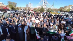 اجتماع مردم شازند در حمایت از مردم غزه